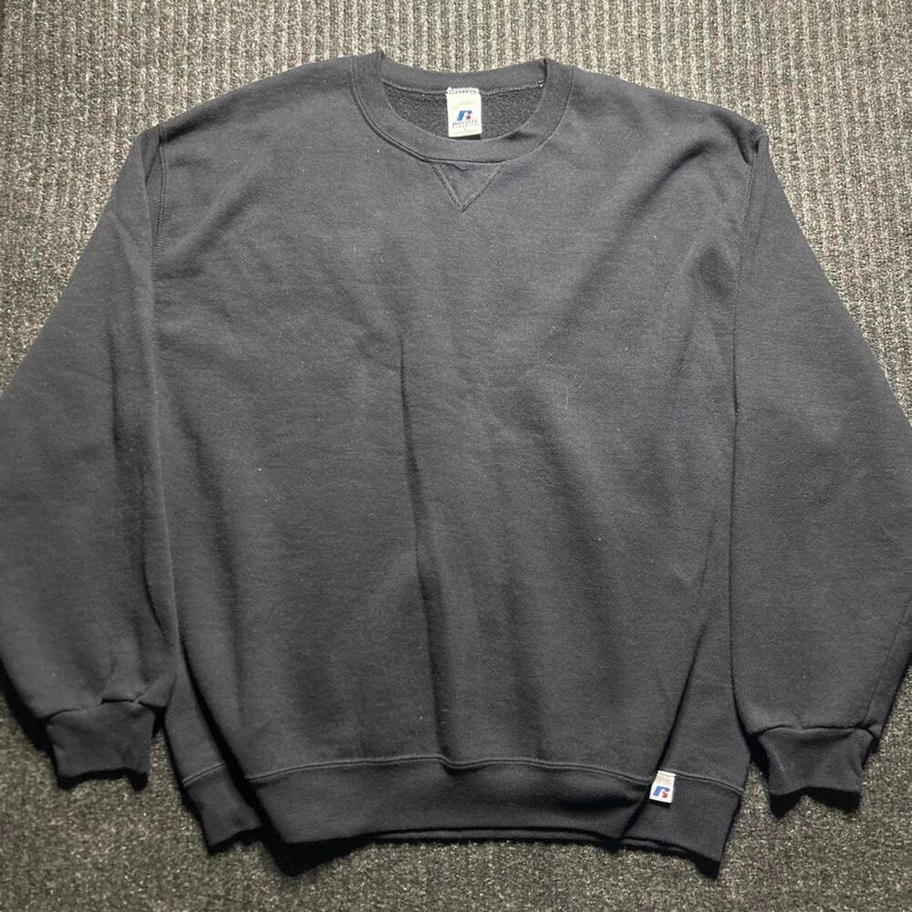 Russell-athletic Men's Navy and Black Sweatshirt